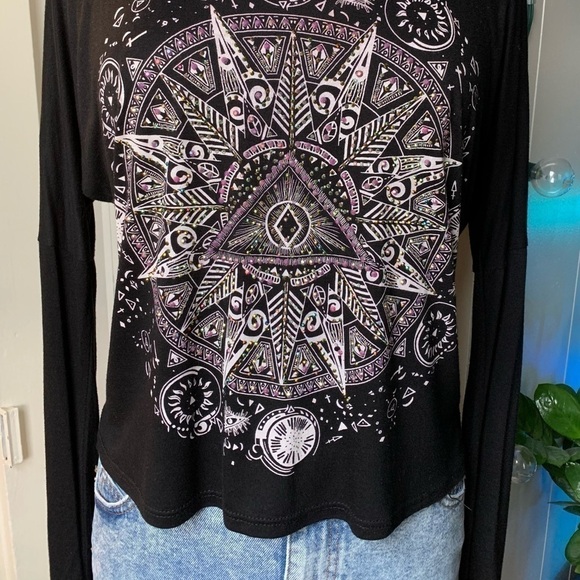 Charlotte Russe Astrology Black Long Sleeve - Picture 6 of 16